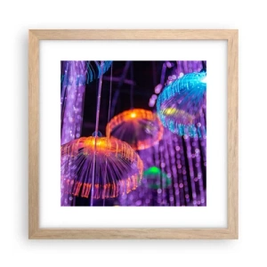 Poster in cornice rovere chiaro - Fontane di luce - 30x30 cm