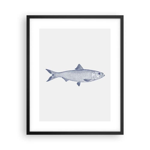 Poster in cornice nera - Un saluto dai mari del nord - 40x50 cm