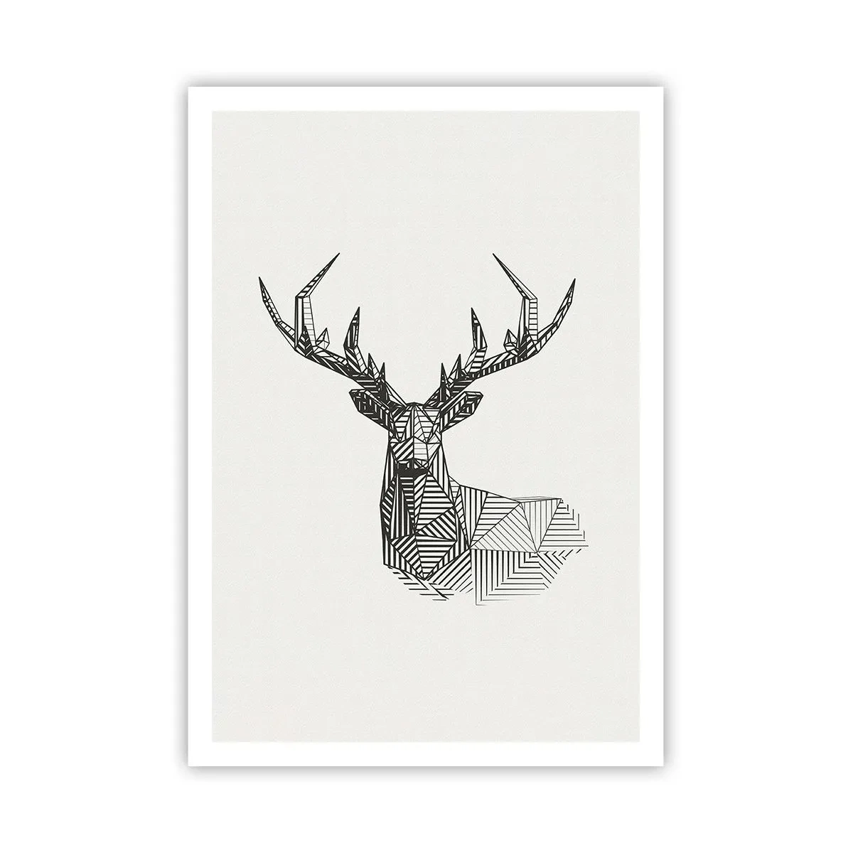 Poster - Cervo in stile cubista - 70x100 cm