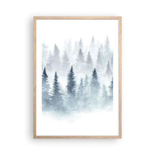 Poster in cornice rovere chiaro - Avvolti nella nebbia - 50x70 cm