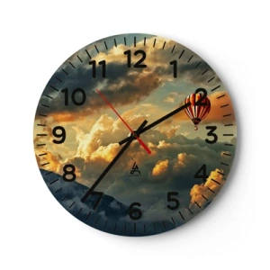 Orologio da parete - Orologio in Vetro - Volo perché voglio - 30x30 cm