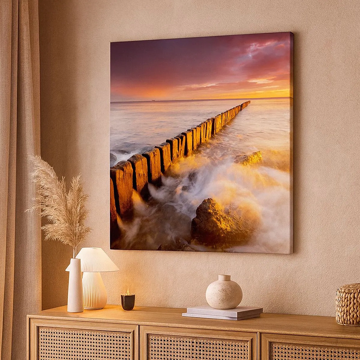 Quadro su tela - Stampe su Tela - La mitezza delle onde - 30x30 cm