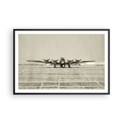 Poster in cornice nera - Pronto come sempre - 91x61 cm