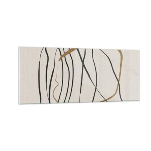 Quadro su vetro - Composizione: danza intricata - 100x40 cm