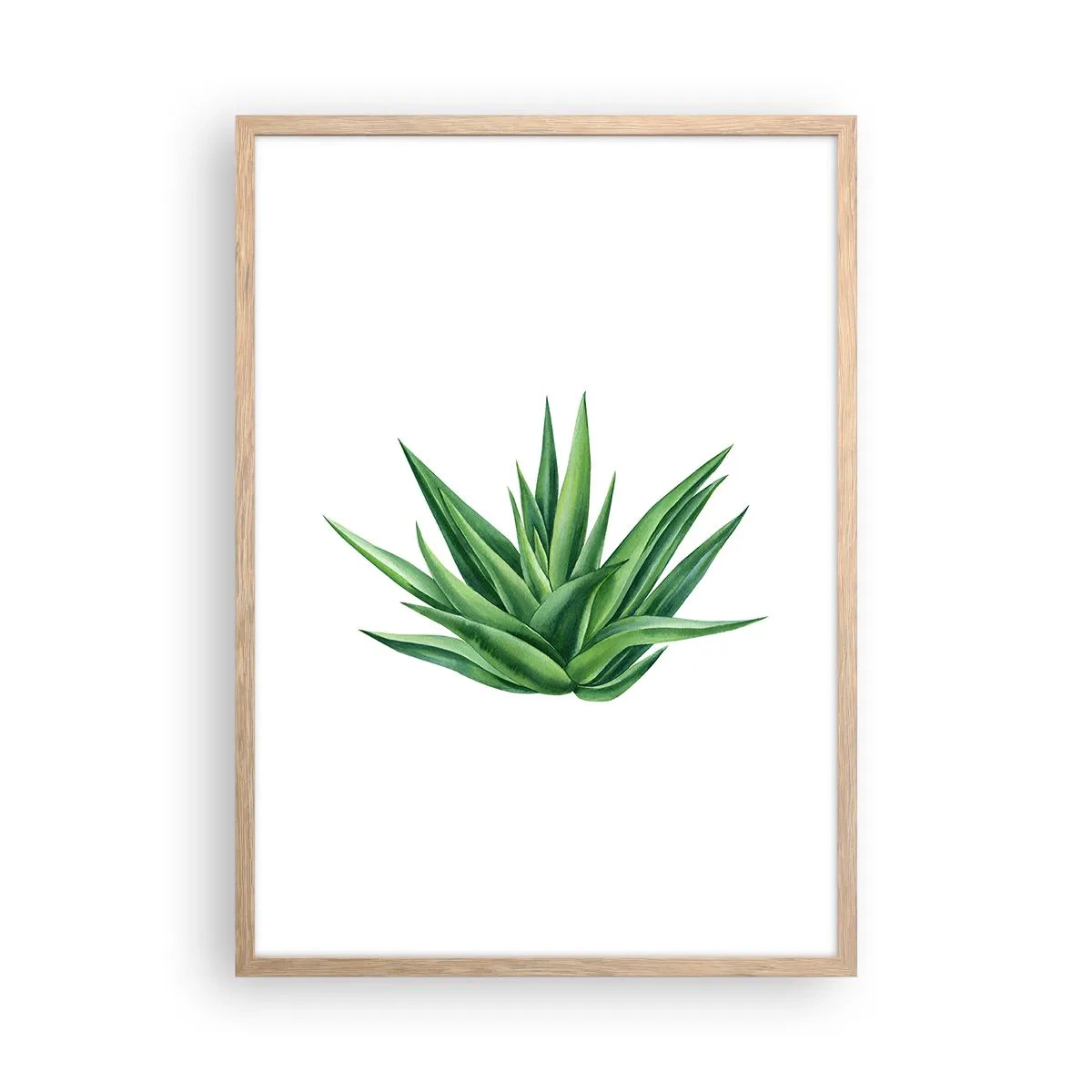 Poster in cornice rovere chiaro - Verde - forza - vita - 50x70 cm