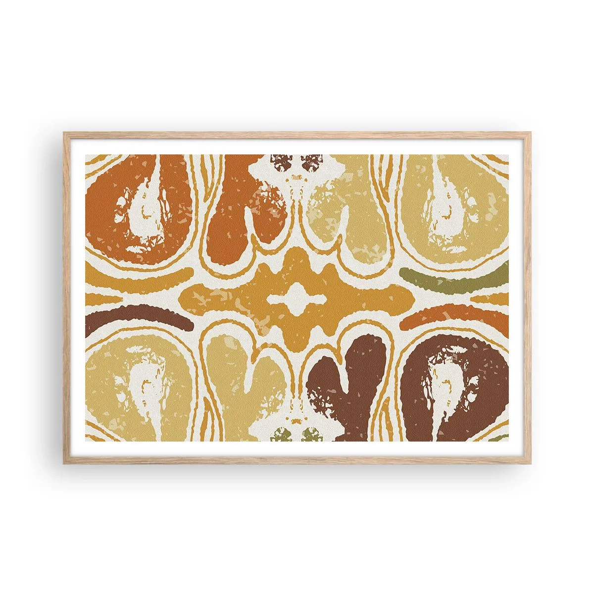 Poster in cornice rovere chiaro - Astrazione sentimentale - 100x70 cm