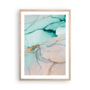 Poster in cornice rovere chiaro - Danza di forme e colori - 50x70 cm