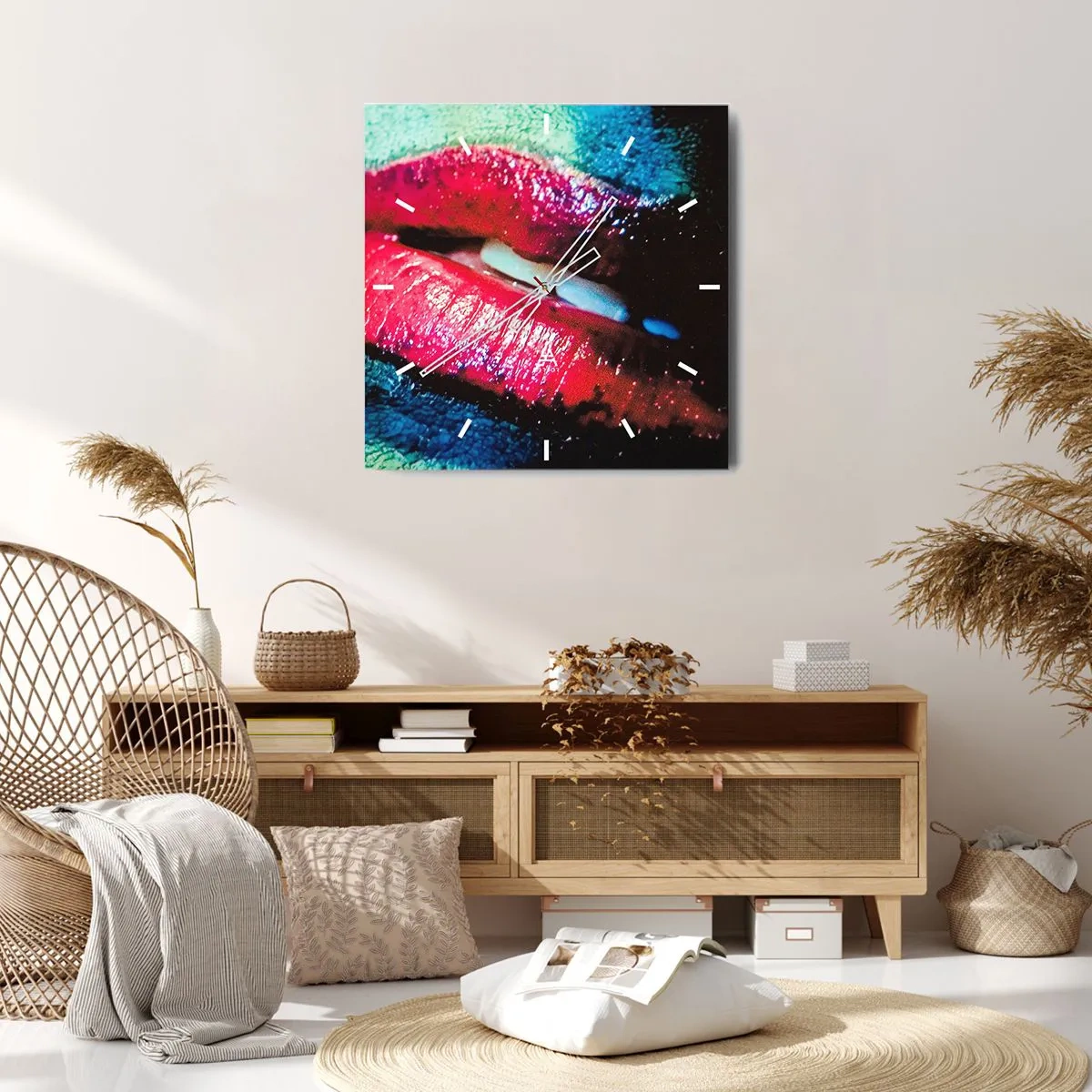 Orologio da parete - Orologio in Vetro - Sensuali e inquietanti - 40x40 cm