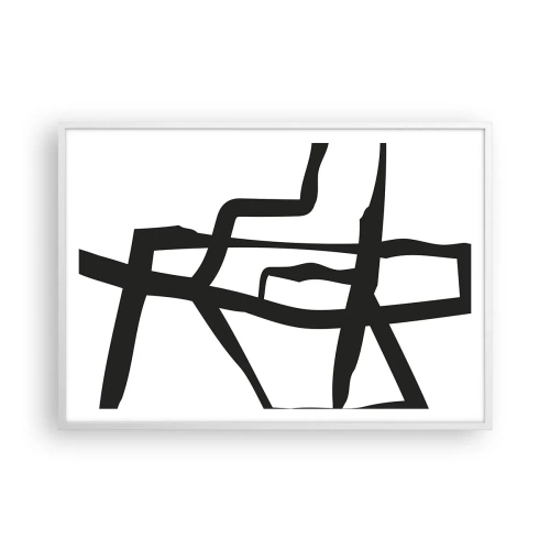 Poster in cornice bianca - Struttura bianca e nera - 100x70 cm