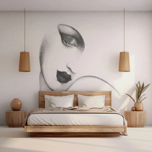 Fotomurali Premium Sand - Nello stile di Lempicka - Ritratto di una donna, Volto di donna, Pezzo - 350x256 cm