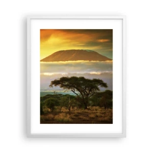 Poster in cornice bianca - Il sogno del viaggiatore - 40x50 cm