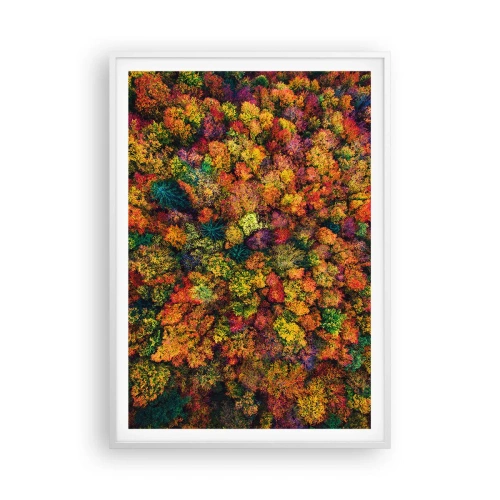 Poster in cornice bianca - Il bouquet degli alberi d'autunno - 70x100 cm