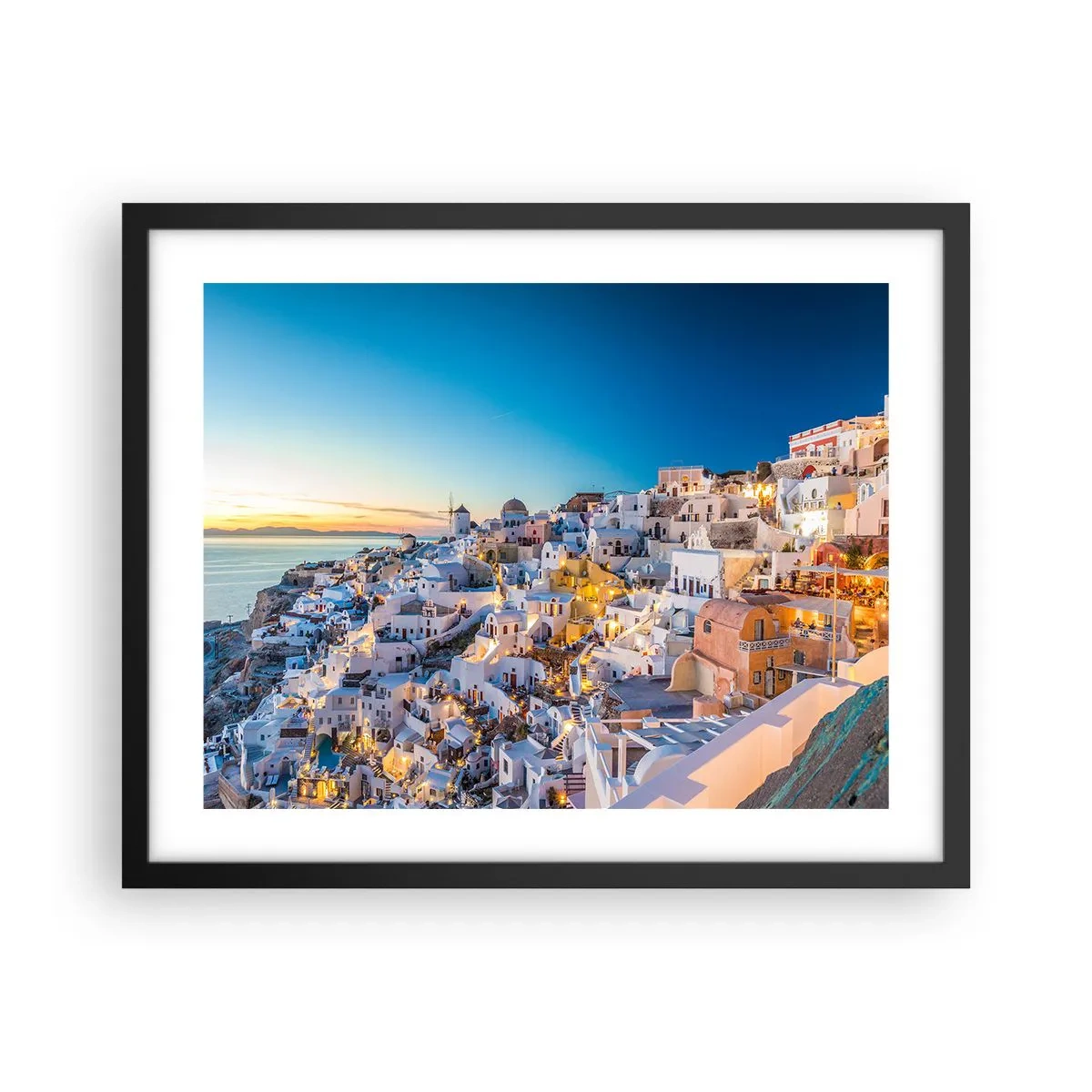 Poster in cornice nera - Essenza della grecità - 50x40 cm