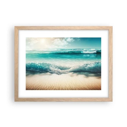 Poster in cornice rovere chiaro - La calma dell'oceano - 40x30 cm