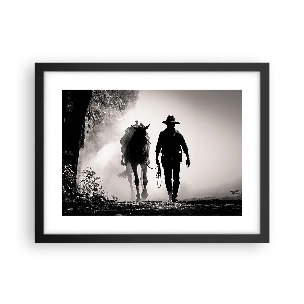Poster in cornice nera - Mattino texano - 40x30 cm