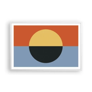 Poster in cornice bianca - Composizione di caldo e freddo - 91x61 cm