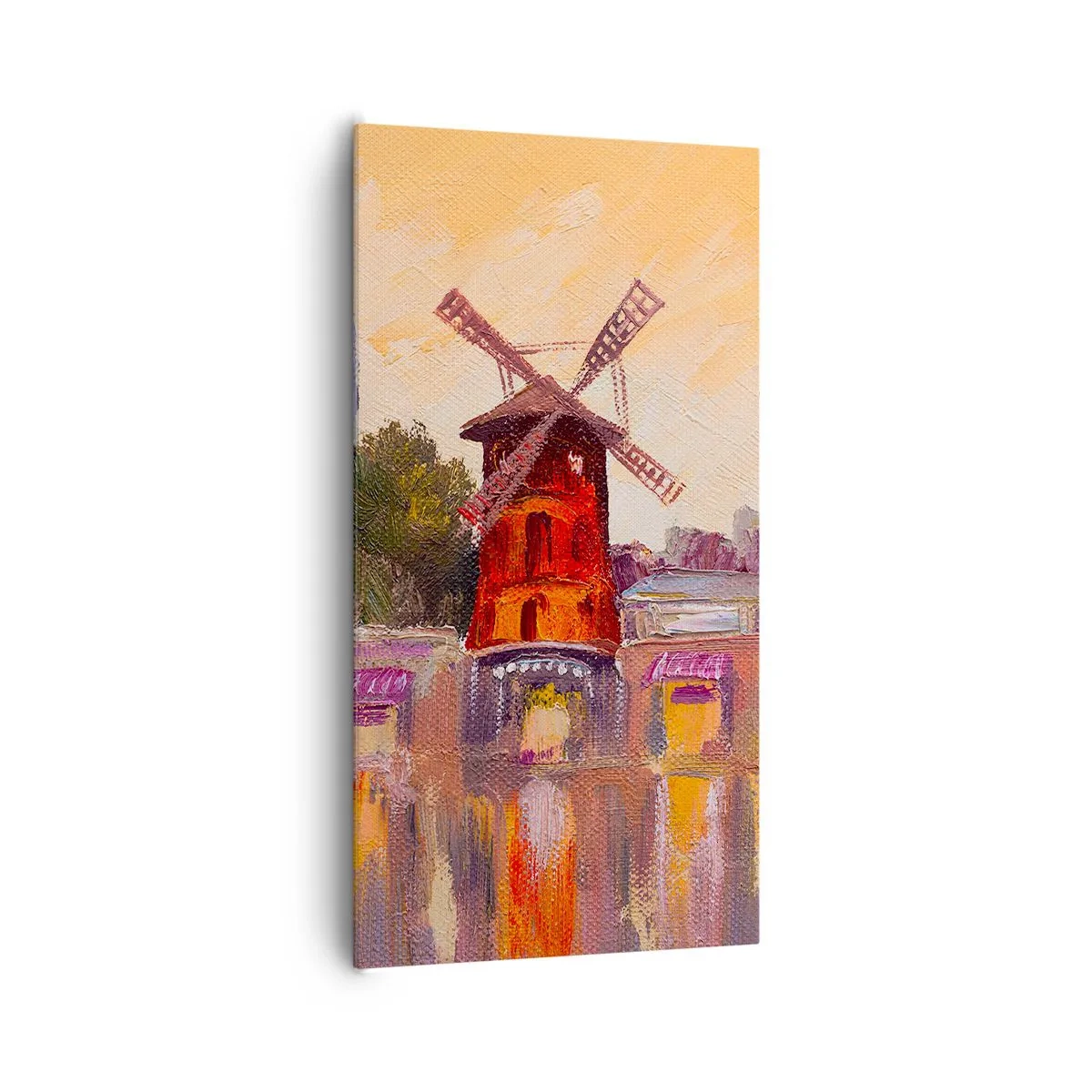 Quadro su tela - Stampe su Tela - Le icone di Parigi: il Moulin Rouge - 65x120 cm