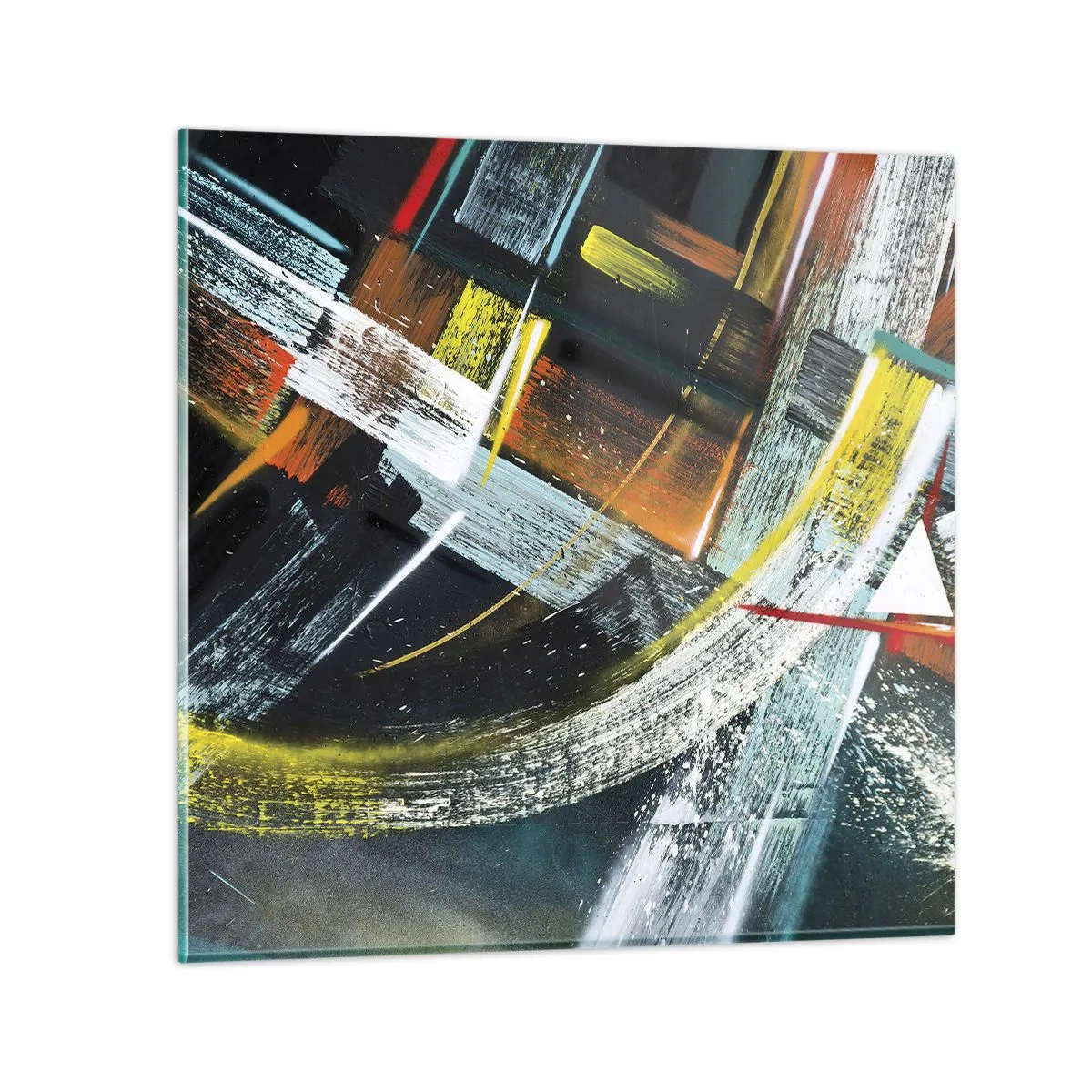 Quadro su vetro - L'energia del movimento - 30x30 cm