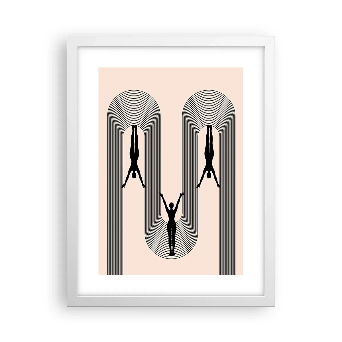 Poster in cornice bianca - Sottosopra - 30x40 cm