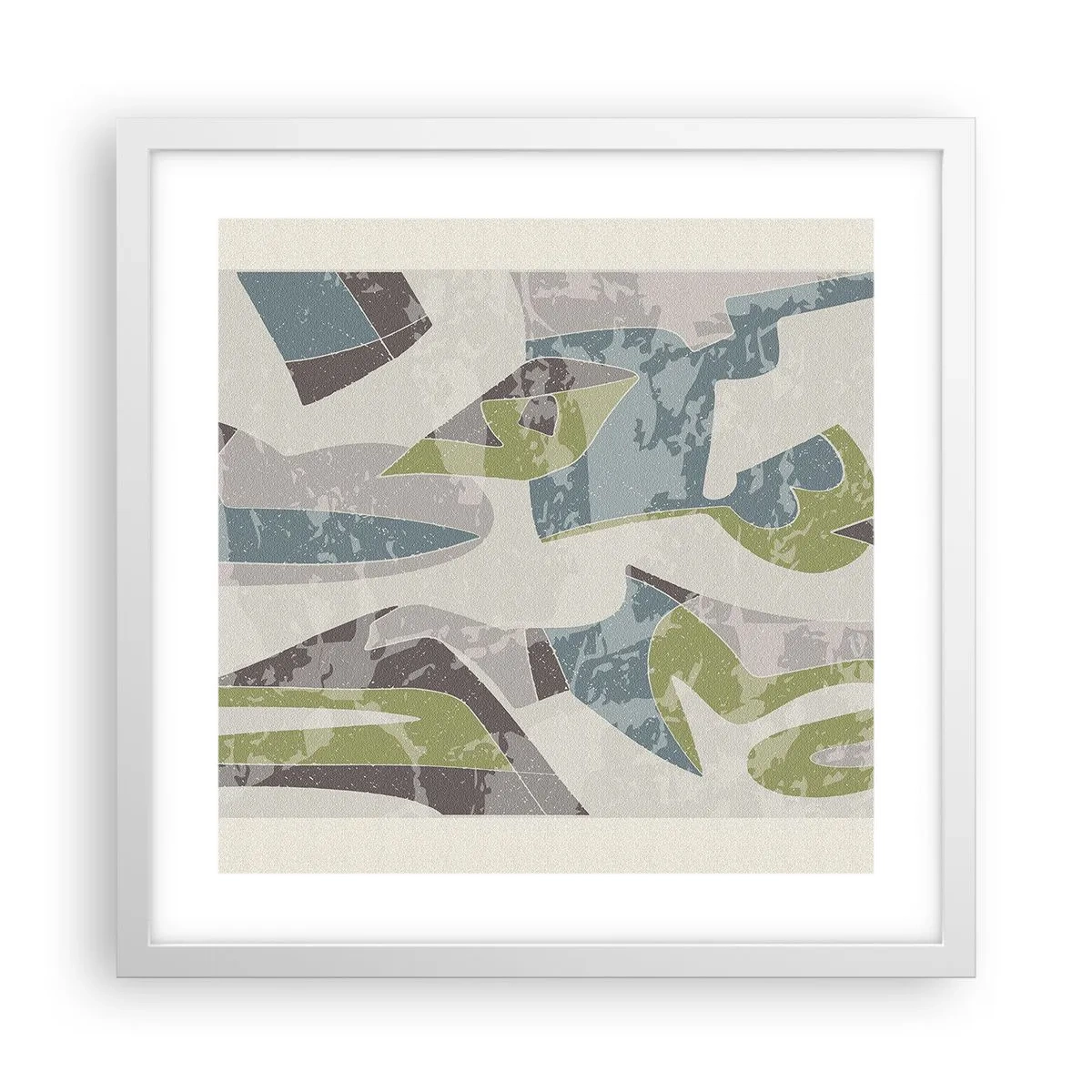 Poster in cornice bianca - Composizione oltre il vetro - 40x40 cm