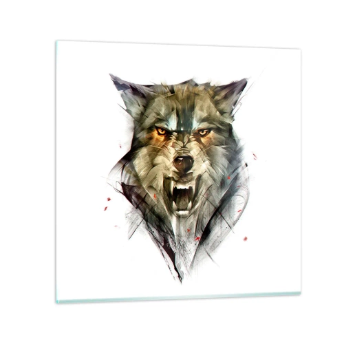 Quadro su vetro - Non si passa! - 60x60 cm