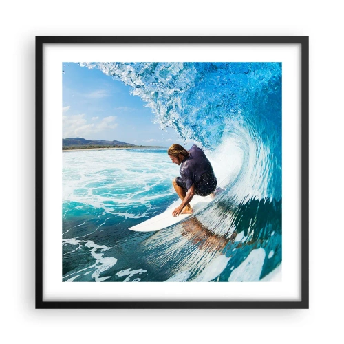 Poster in cornice nera - Ballando con le onde - 50x50 cm