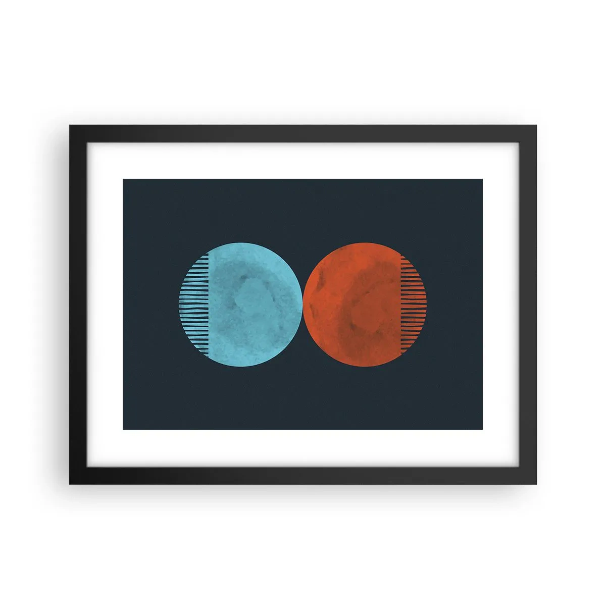 Poster in cornice nera - Solo geometria? - 40x30 cm