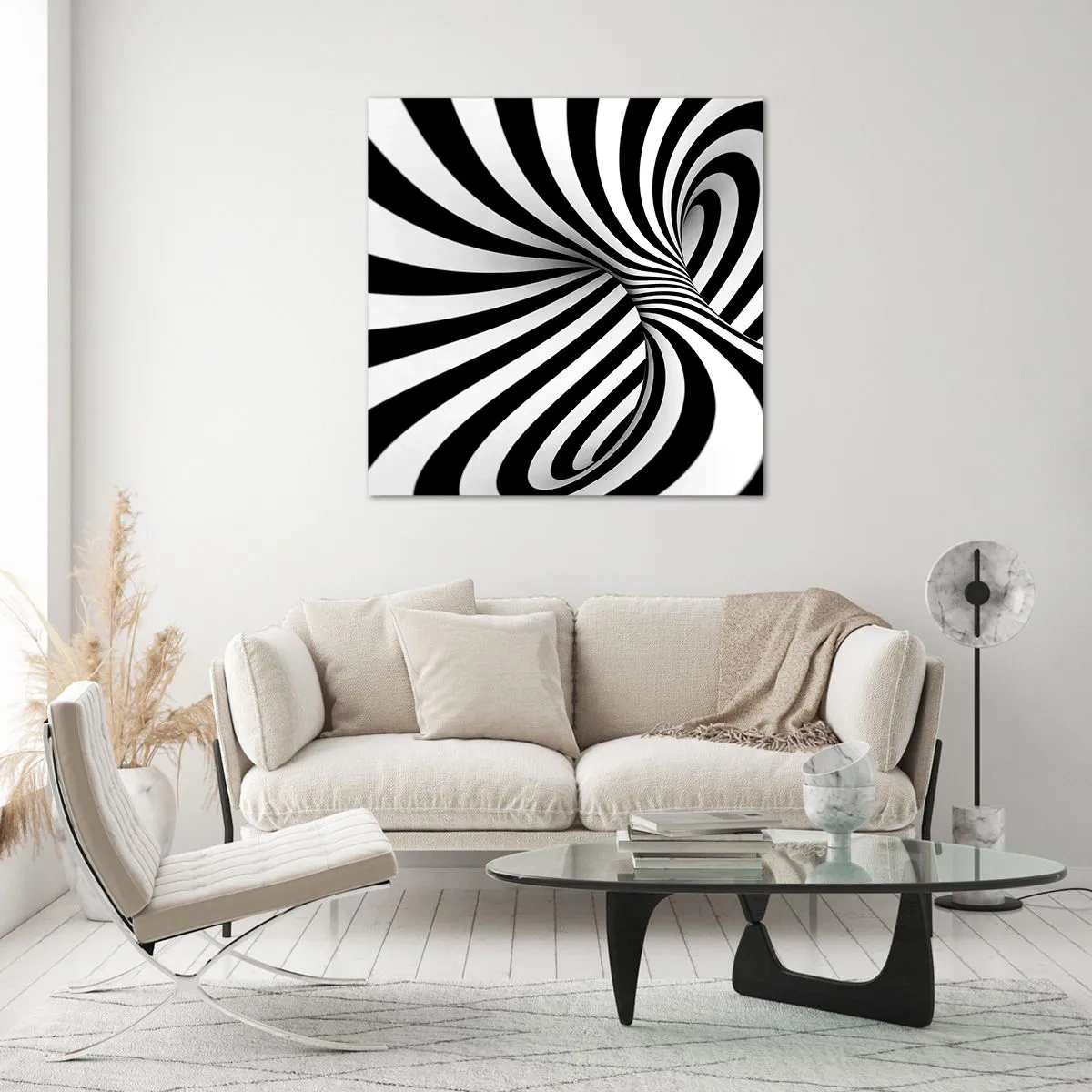 Quadro su vetro - Composizione: spazio danzante - 30x30 cm