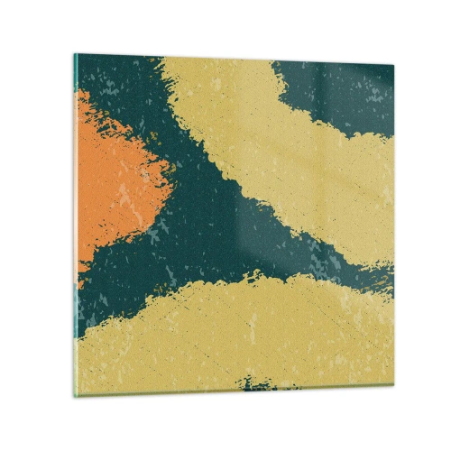 Quadro su vetro - Astrazione: movimento lento - 70x70 cm