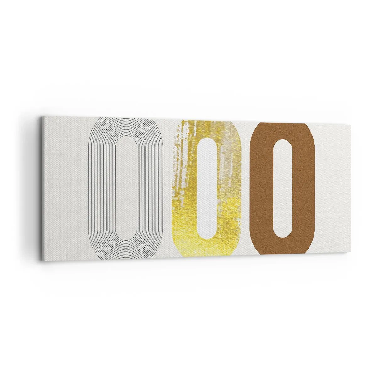 Quadro su tela - Stampe su Tela - Motivo astratto di tre forme geometriche - 120x50cm - Ohh! - Decorazione murale moderna per soggiorno e camera da letto ARTTOR