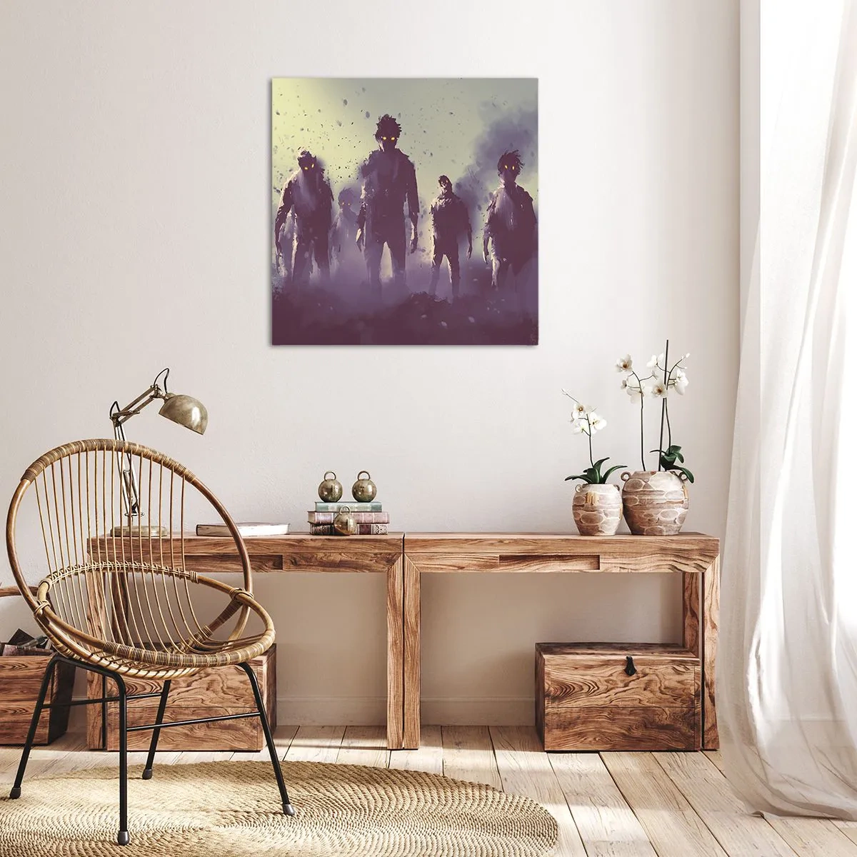 Quadro su tela - Stampe su Tela - Attenzione! Arrivano - 50x50 cm