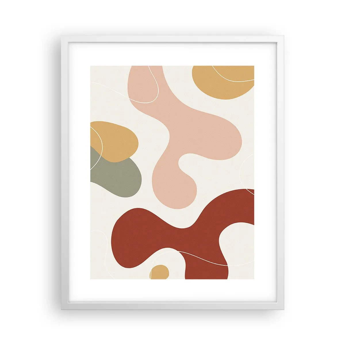 Poster in cornice bianca - Ghirigori - 40x50 cm