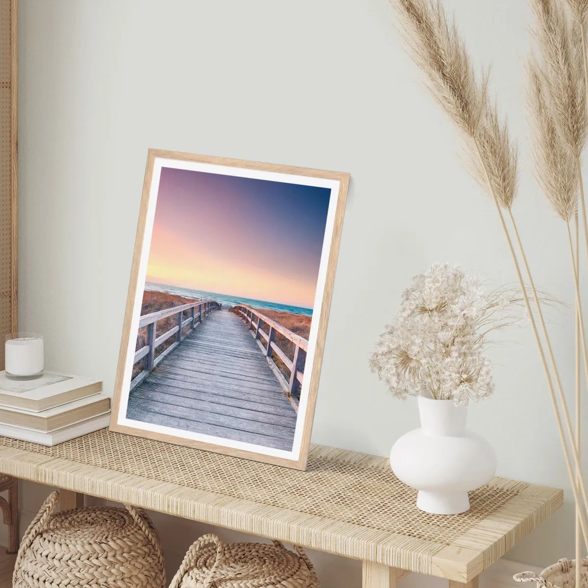 Poster in cornice rovere chiaro - Aurora serale baltica - 30x40 cm