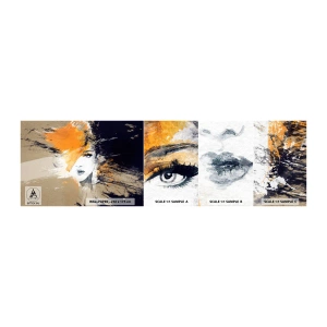 Campione Di Fotomurale Standard Eco - E la luce fu - Astrazione, Volto di donna, Donna - 100x30 cm