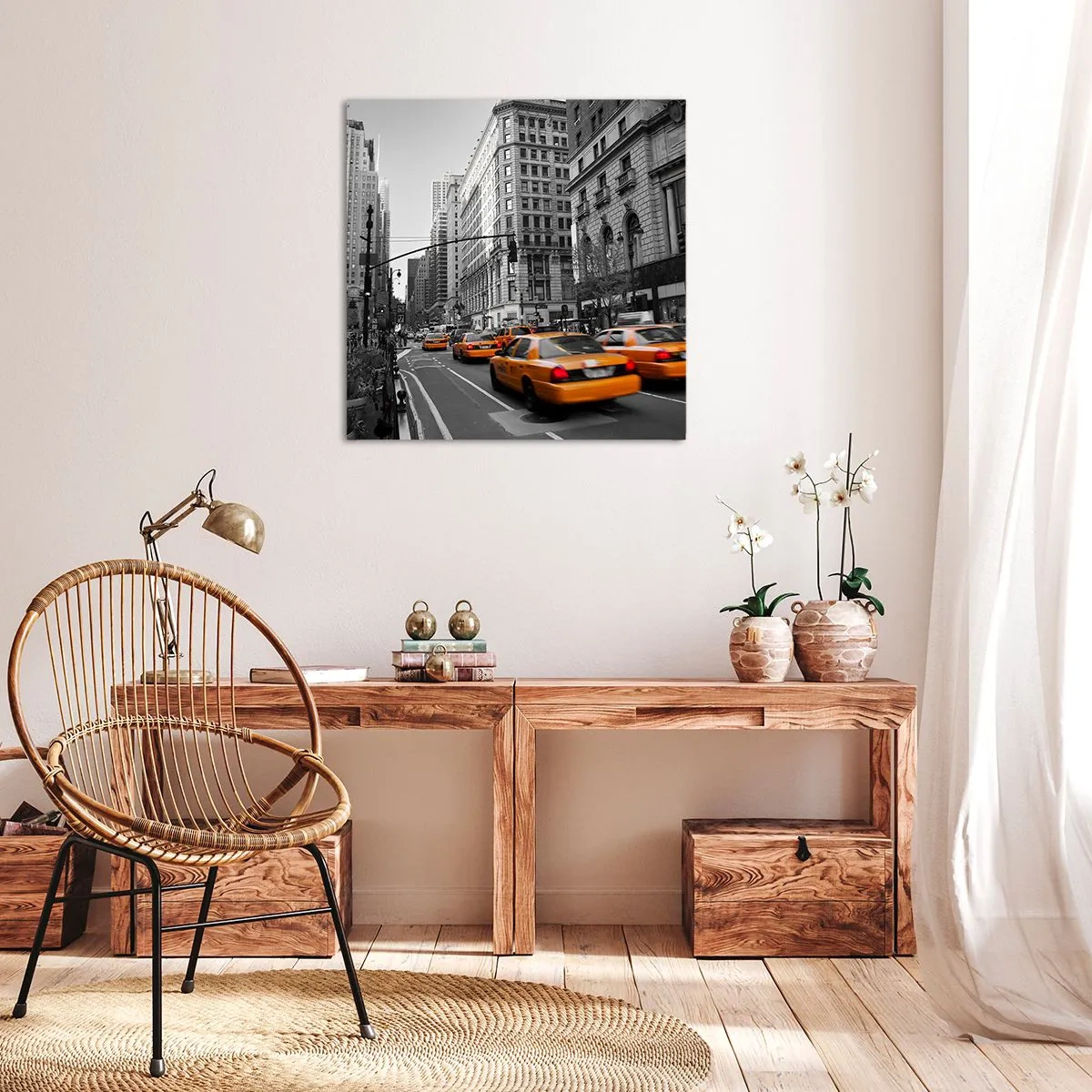 Quadro su tela - Stampe su Tela - Il sole della grande città - 40x40 cm