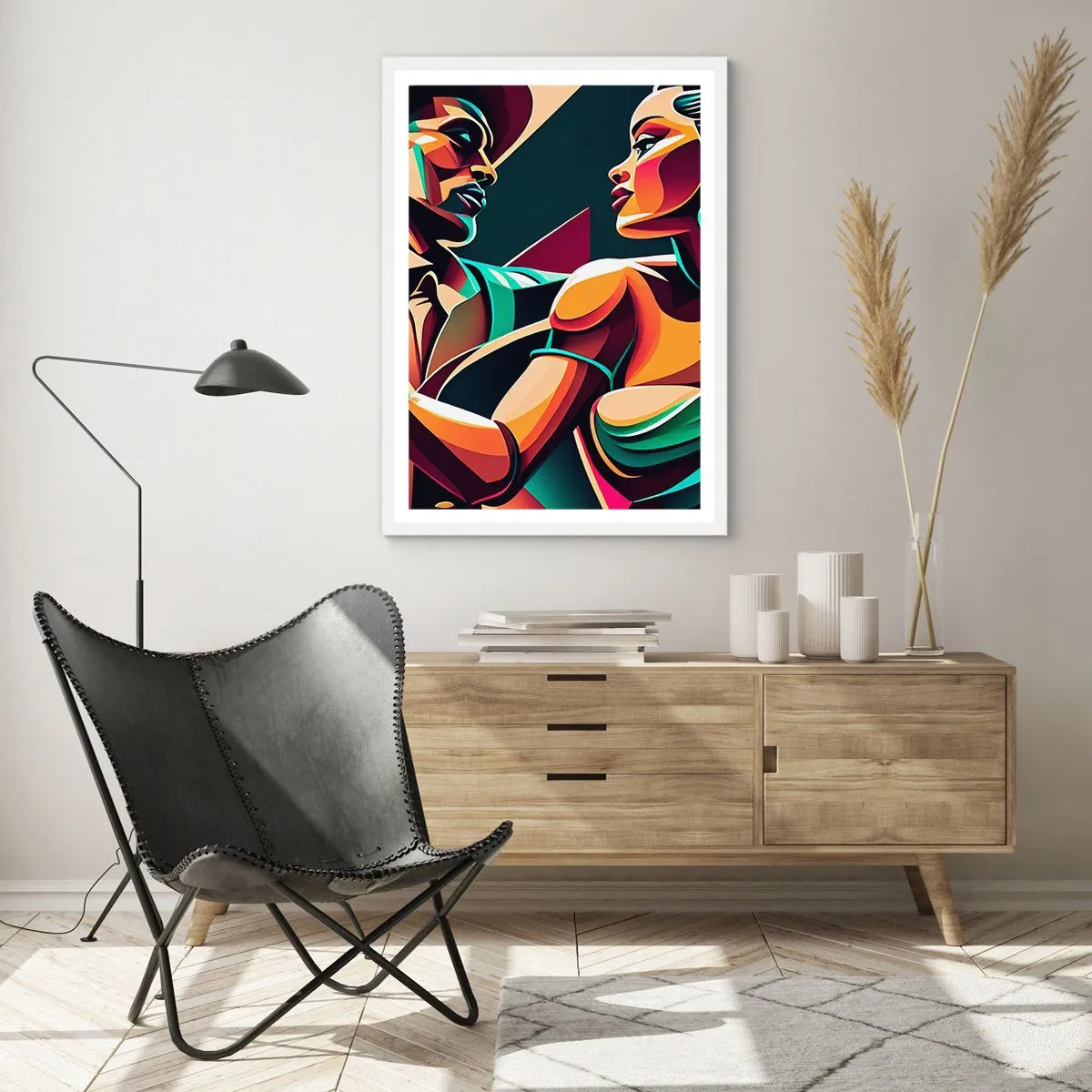Poster in cornice bianca - Al ritmo del cuore - 70x100 cm