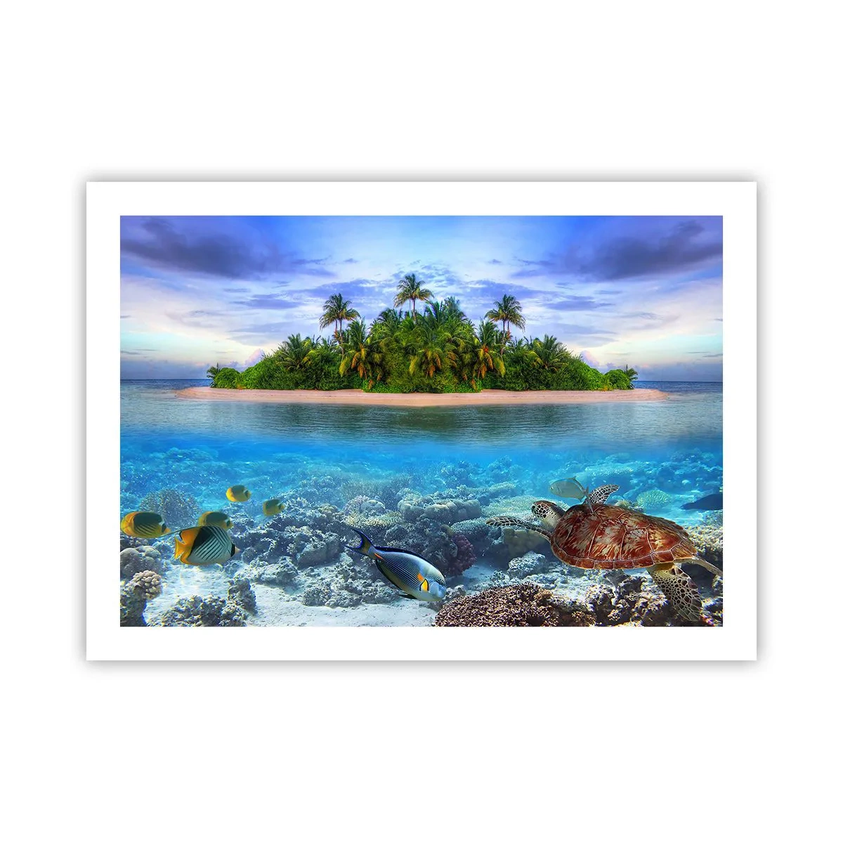 Poster - L'isola del paradiso dà il benvenuto - 70x50 cm