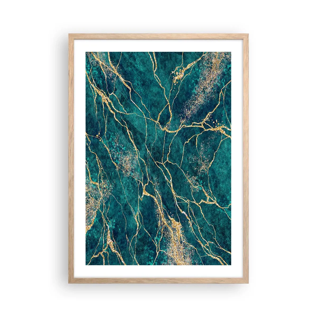 Poster in cornice rovere chiaro - La vena d'oro - 50x70 cm