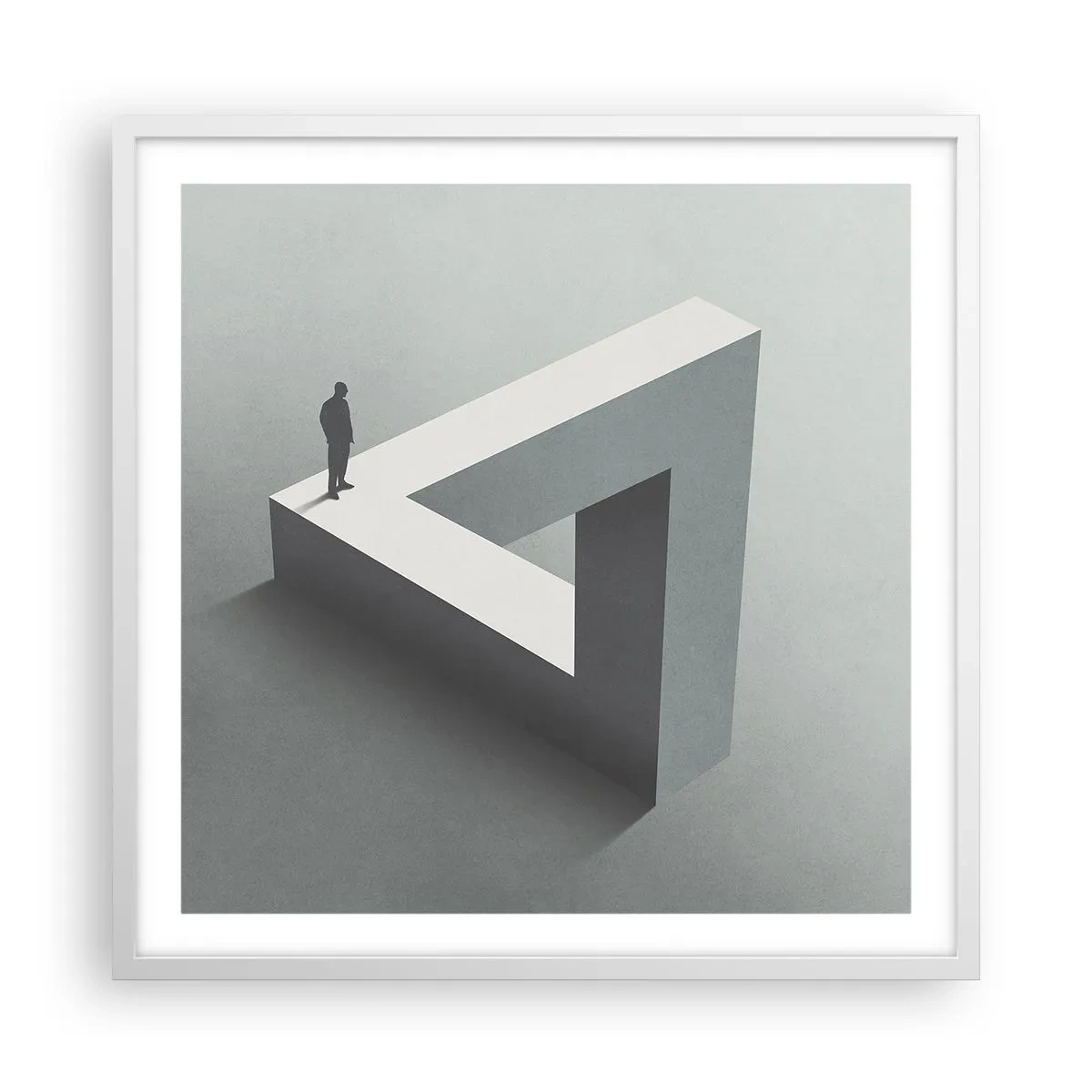 Poster in cornice bianca - Eppure è possibile - 60x60 cm