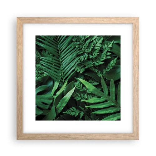 Poster in cornice rovere chiaro - Avvolti nel verde - 30x30 cm