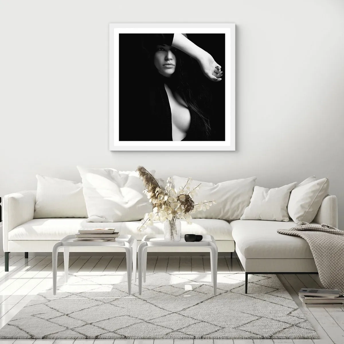 Poster in cornice bianca - Scuola di seduzione - 40x40 cm