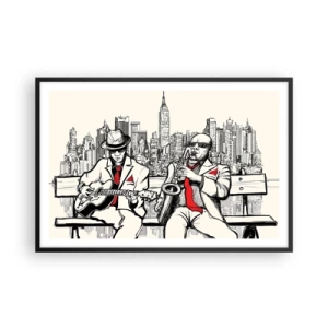Poster in cornice nera - Improvvisare a New York - 91x61 cm