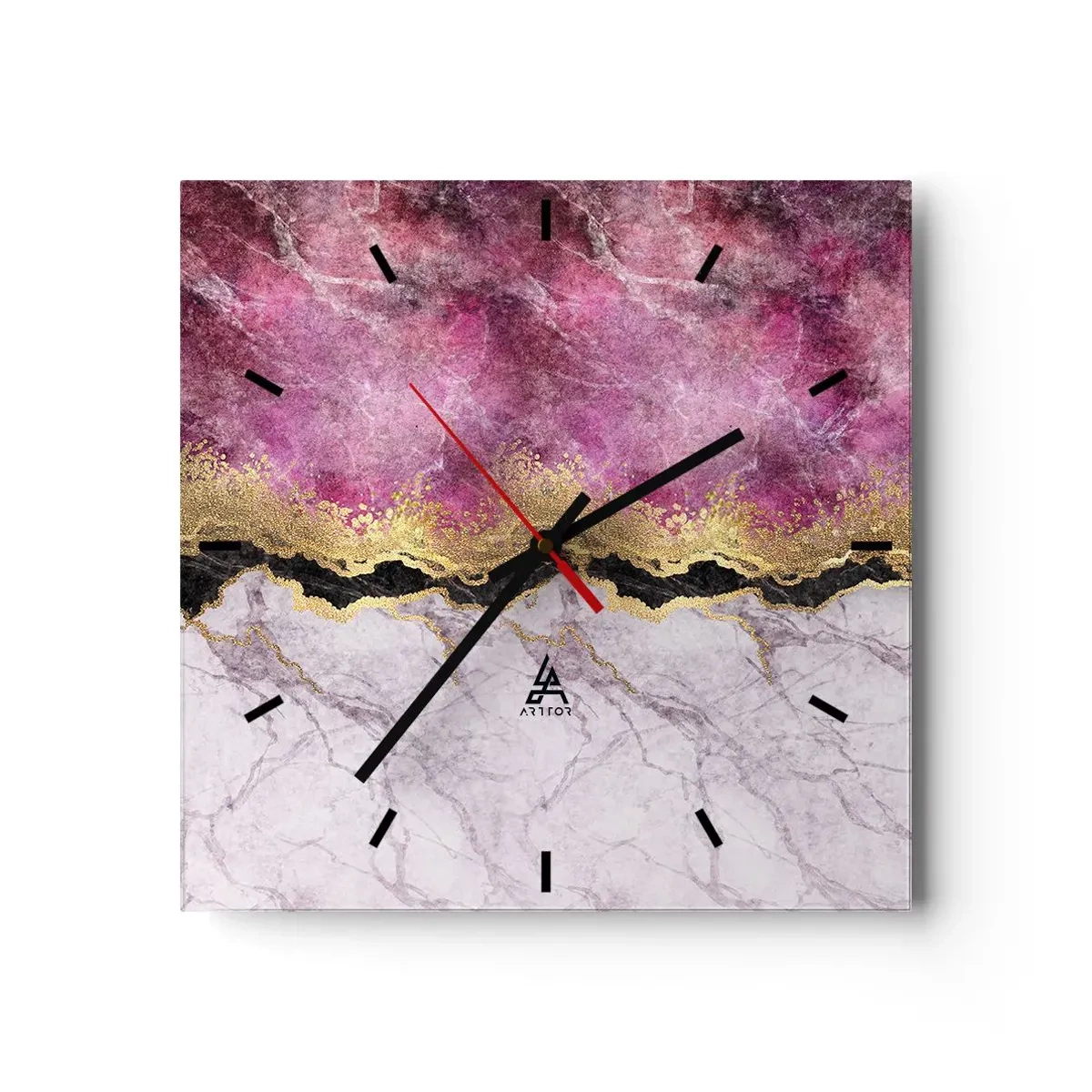 Orologio da parete - Orologio in Vetro - Sul confine - 40x40 cm