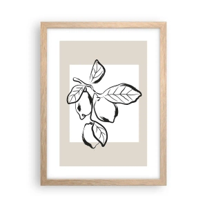 Poster in cornice rovere chiaro - Dove i limoni maturano... - 30x40 cm