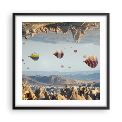 Poster in cornice nera - Qui tutto è possibile - 50x50 cm