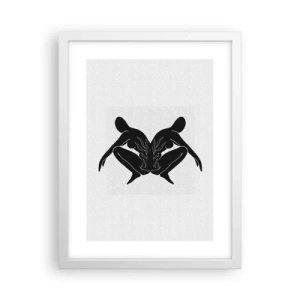 Poster in cornice bianca - Anima comune - 30x40 cm