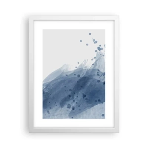 Poster in cornice bianca - Tulle blu - 30x40 cm