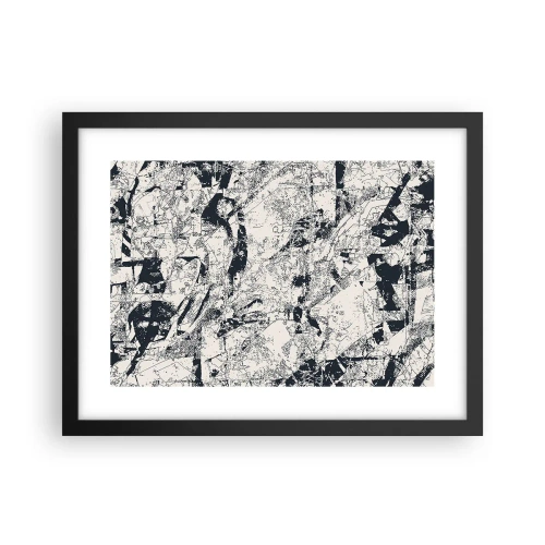 Poster in cornice nera - La compenetrazione degli opposti - 40x30 cm