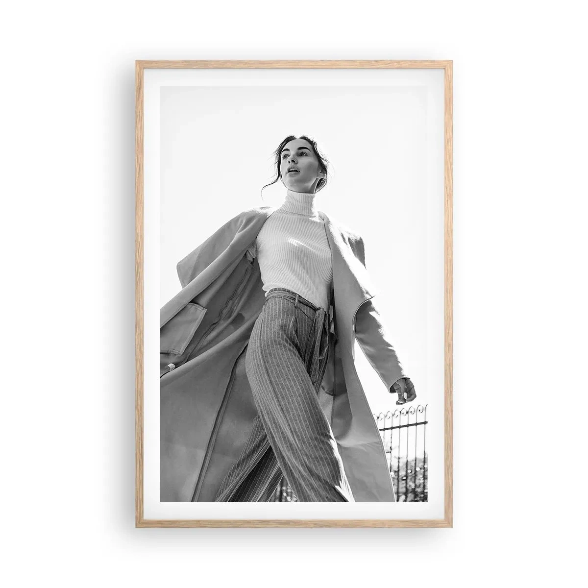 Poster in cornice rovere chiaro - Vieni con me? - 61x91 cm