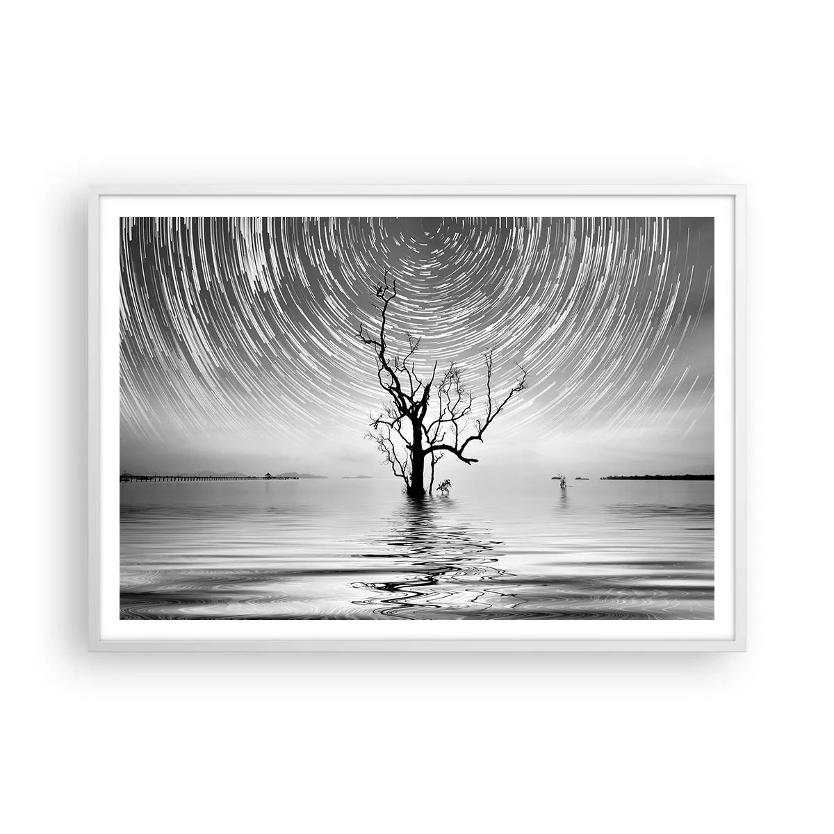 Poster in cornice bianca - Sinfonia della natura - 100x70 cm